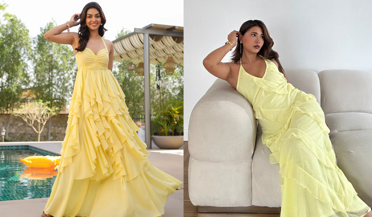 butter yellow dress